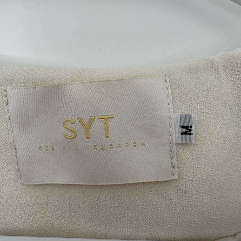 Cream Ruffled Cropped Blazer - Picture 5 of 6